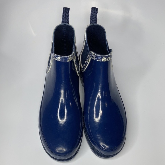Sakroots navy rhyme ankle rain boots size 7 - Picture 3 of 10